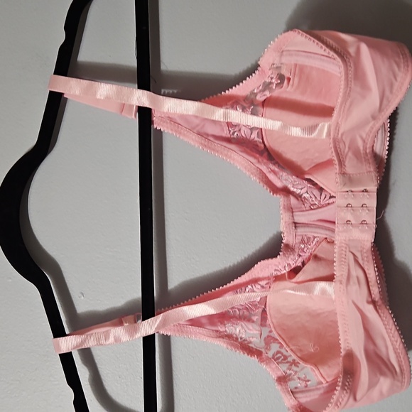 Sheer Elegance Pink Lace Underwire Bra 85E/38E - Picture 2 of 8
